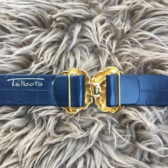 Paquette vintage buckle on black Talbots belt 42" - Picture 5 of 7